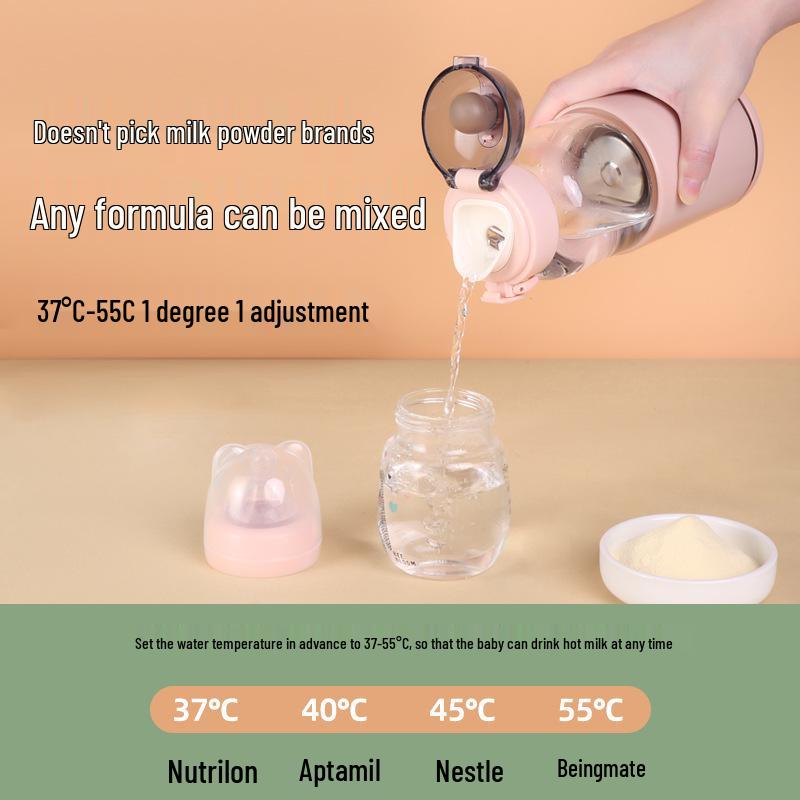 Portable Wireless Baby Formula Maker & Insulated Charging Kettle for Warm Milk On the Go