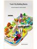 Magnetic Wooden City Train & Building Blocks Set for Kids