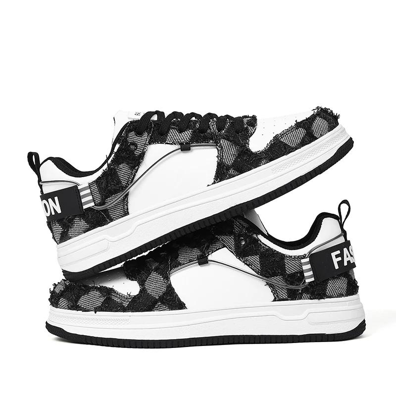 Men's Casual Sports Shoes, Flat Spring and Autumn Breathable Board Shoes, Anti-slip Breathable Canvas Shoes, Large Size