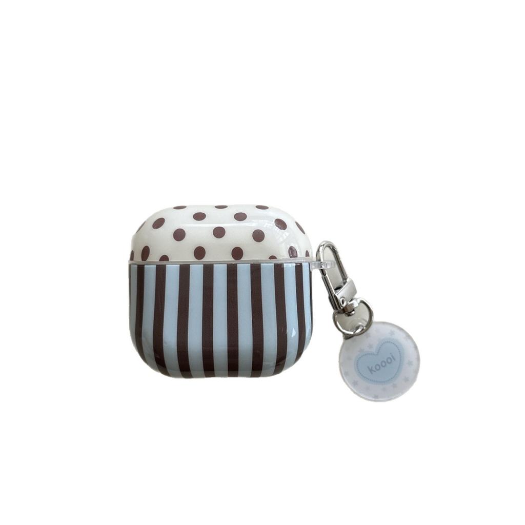Niche polka dot stripe is suitable for Apple airpodspro1st generation bluetooth headset case 1st generation protective case 1st generation 1st generat