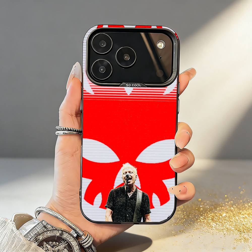 COOL T-The O-Offspring SUPERCHARGED Phone Case For iPhone17,16,15,14,13,12,11,Pro,MAX Gray Matte Silicone Black Cover