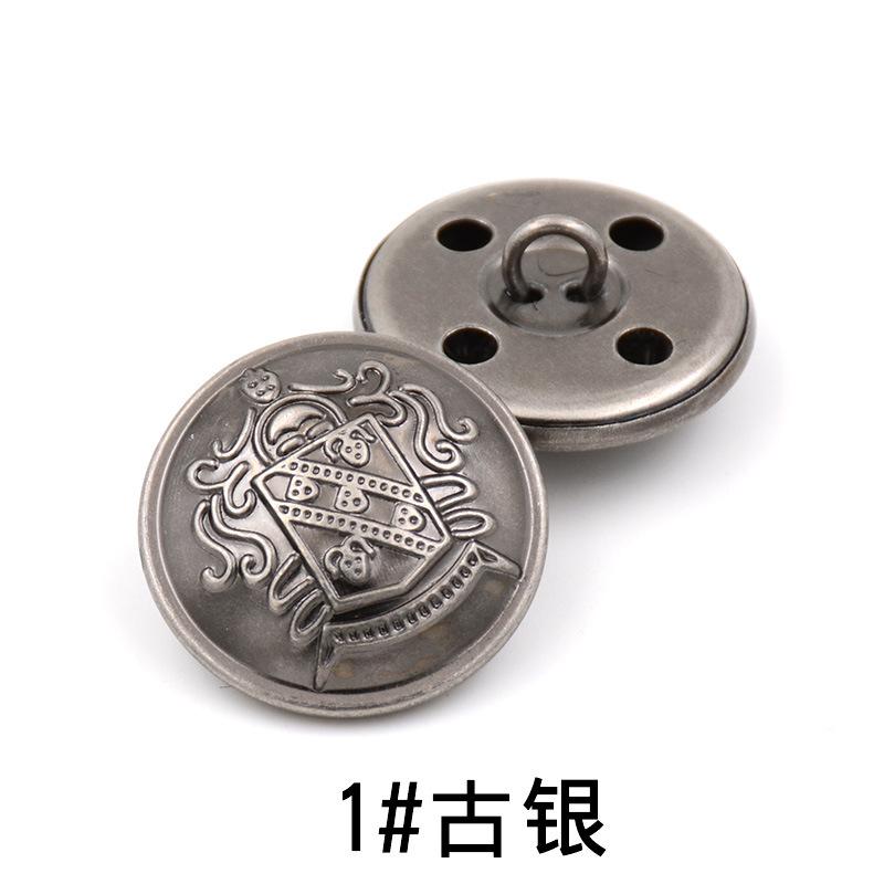 Copper Buttons Vintage Logo Bronze Silver Denim Jacket Buttons Clothes Coats Clothing Buttons Accessories