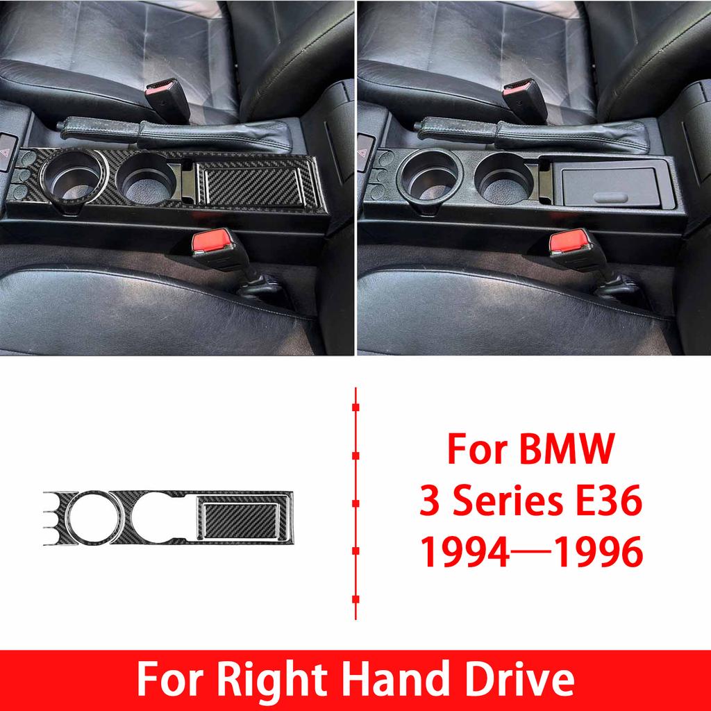 For BMW 3 Series E36 1994 1995 1996 Car Accessories Carbon Fiber Copilot Strip Air Vent Gear Shift Panel Interior Trim Sticker