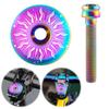 Titanium Headset Stem Top Cap Bicycle Headset Top Cover W/ Bolt M6 Steerer Fork Tube Headset Cap Cover MTB Headset Top Cap