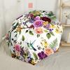 Floral Birds Mandala Design Outdoor Automatic Umbrella with 8-Rib Sturdy Construction for Outdoor Daily Use Compact Folding Umbrella