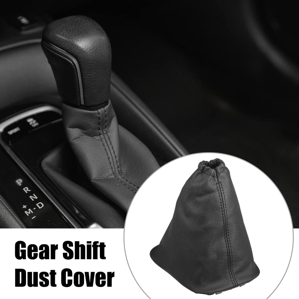 uxcell Shift Boot Cover Gear Shift Knob Handbrake Gaiter Boot PU Leather Fits Toy Ota Corolla Ex 1998-2009