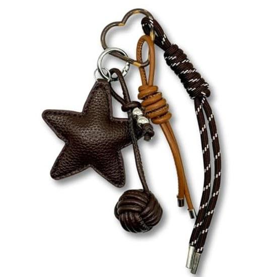 Cmart-Labo Colgante para Bolso Estrella Cuero Adulto Lindo Accesorio para Mujeres