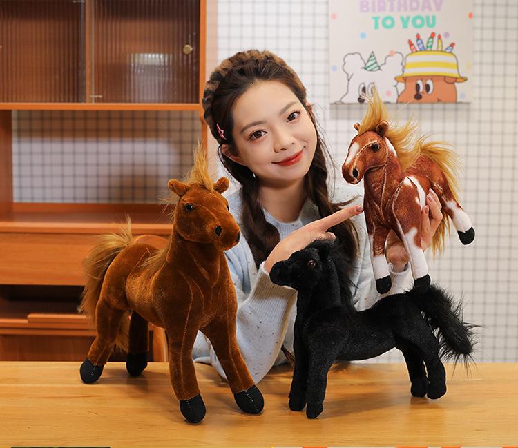 Cute Pony Plush Doll - Simulation Blood-Sweat Horse Birthday Gift for Girls