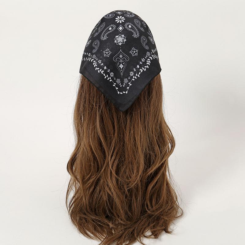 Mode Hip Hop Bandana Outdoor Unisex Schwarzes Haarband Halstuch Kopfbedeckung Handgelenkbandagen Kopftuch Quadratische Schals Taschentuch mit Aufdruck