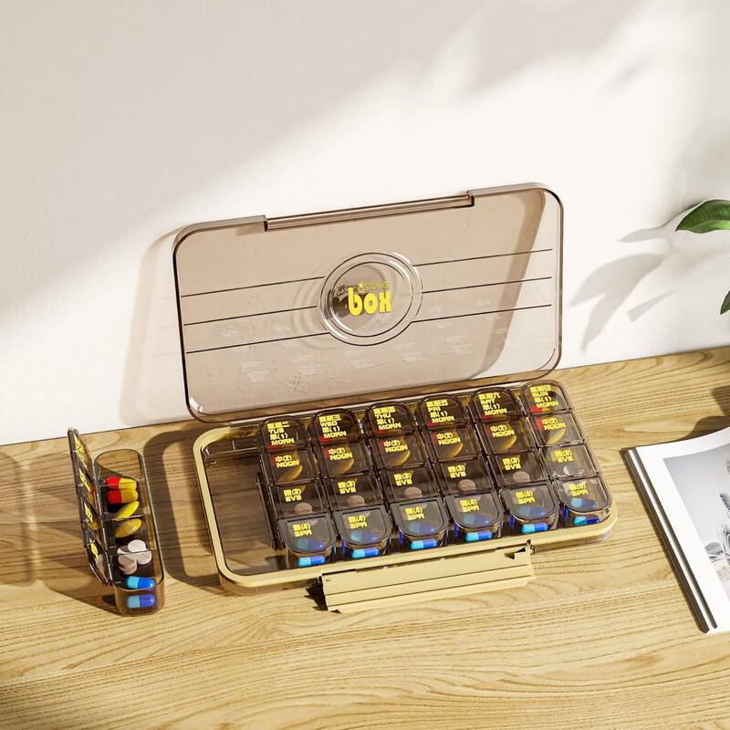 miflame Portable 28-Grid Pill Organizer