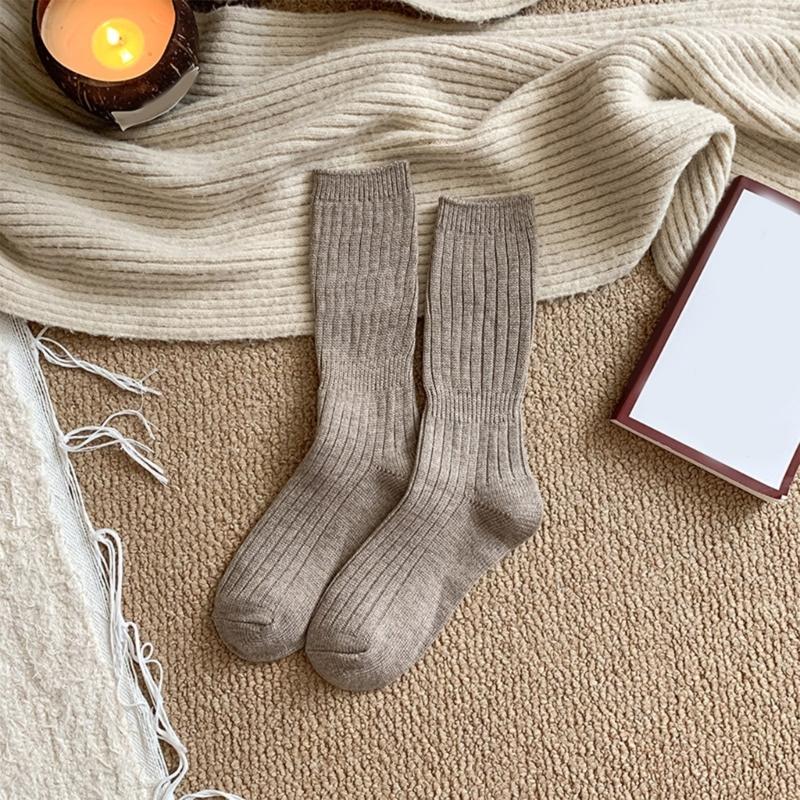 Wool Socks Men Winter Thermal Wool Hiking Socks Thick Warm Crew Socks Cotton Boot Socks Casual Dress Socks Ankle Socks