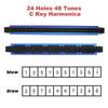 Harmonica Professional Harp Armonica Key of C 24 Hole Polyphony Diatonic Mouth Organ with Case for Blues Folk Jazz Pop