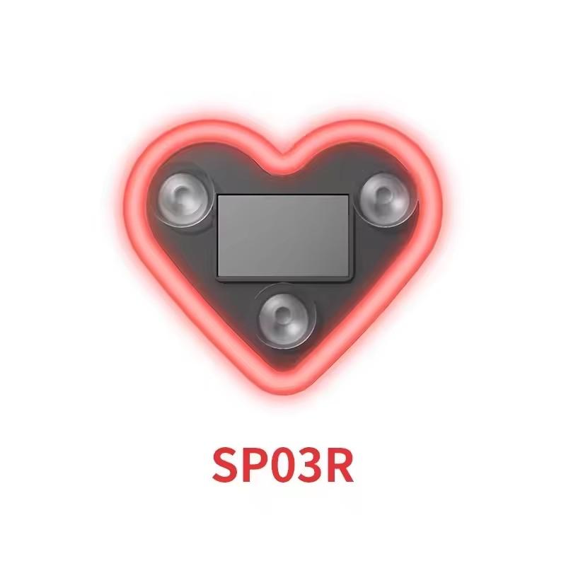 New Car Solar Triangular Window Heart-Shaped Lights Illuminated Heart-Shaped Ambient Lights Interior Lead-Free LED Lights