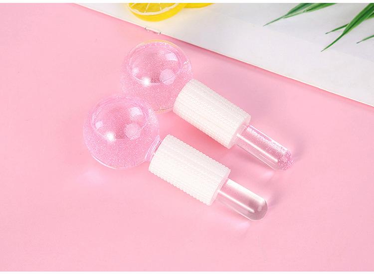 

Ice Hockey Beauty Ball Pink Crystal Ice Hockey Ice Therapy Face Massage Glass Ice Ball Beauty Ball