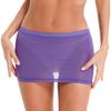 Womens Semi See Through Miniskirt Solid Color Elastic Waistband Pencil Skirt Nightwear Clubwear