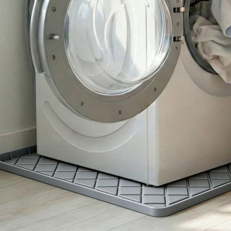 Flexible 32x30 Inches Water Resistant Rubber Container For Laundry Appliances To Hold Leaks And Spills