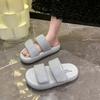 Fashion Glitter Slides Slippers Soft Shoes Woman 2024 Pantofle Rubber Flip Flops Shale Female Beach Low Platform Jelly Comfort Summer Ne