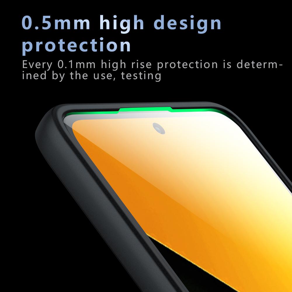 For Xiaomi Poco M7 Pro 5G Case Skin-Touch TPU+PC Matte Phone Shell,Transparent Black