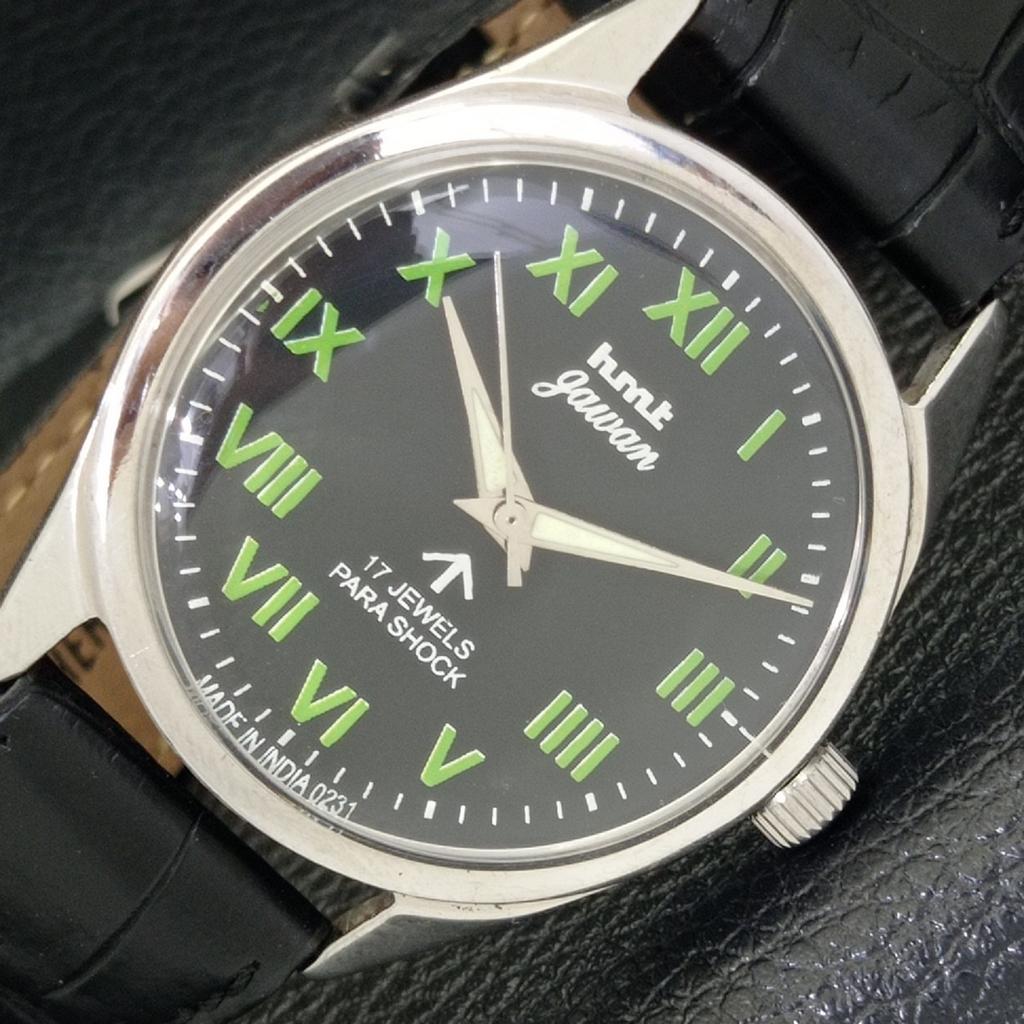 

HMT JAWAN HAND-WINDING INDIAN MENS BLACK COLOR DIAL WATCH a431033-2 R105-a431033