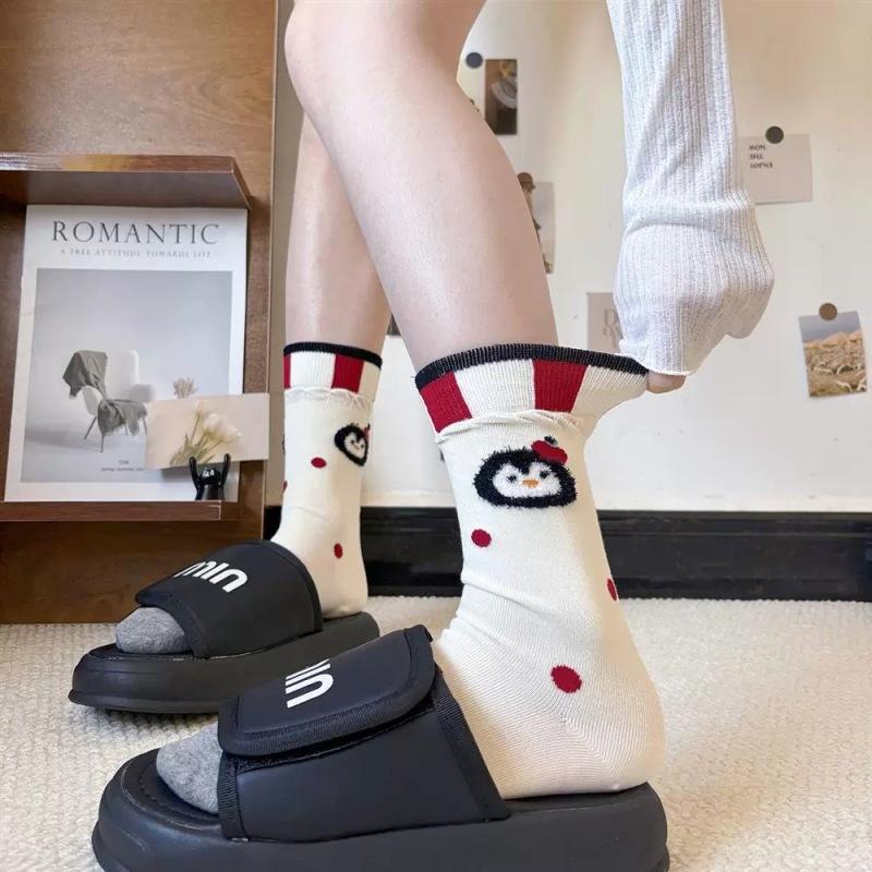 

Мультяшные, Модные и Милые Носки с Пингвинами, Женские Носки до Середины Икры, Бесшовные Креативные и Милые Животные Носки-гольфы из Чистого Хлопка 1 pair