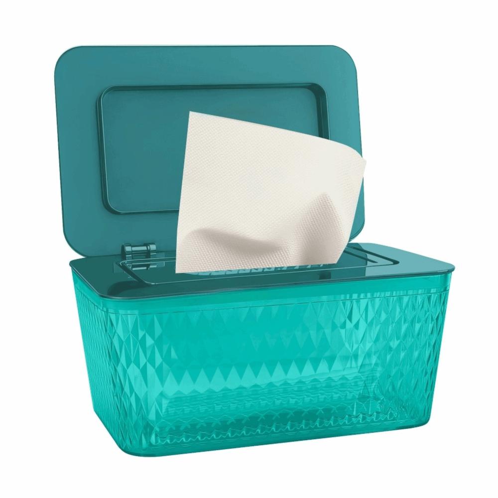 Flip-Top Lid Waterproof Tissue Box Plastic Tissue Storage Box Durable Wipes Container  Car