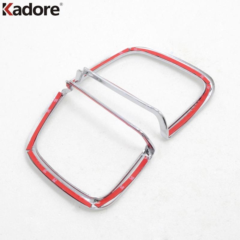 Rear Fog Light Lamp Cover Trim For Toyota Land Cruiser J200 2008 2009 2010 2011 ABS Chrome Car Tail Foglight Foglamp Bezel Trims