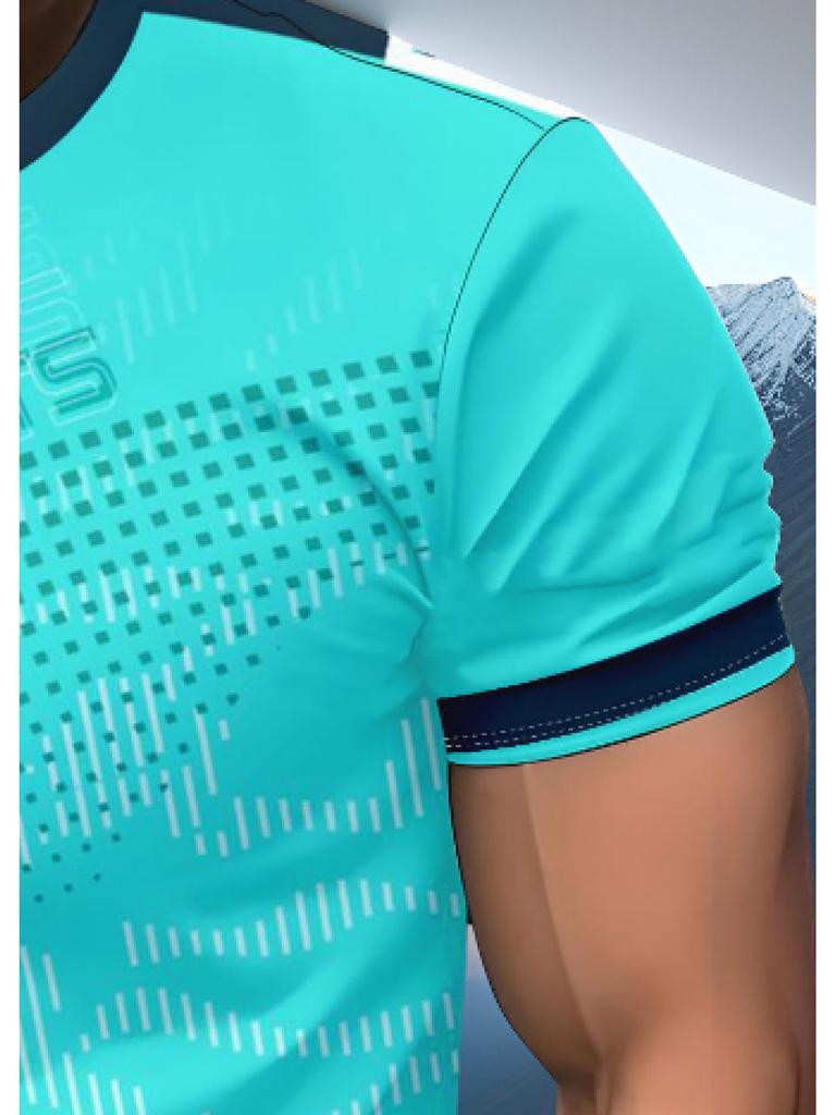 [Print Design - Not Textured Men'S Summer Sports Casual T-Shirt - Trendy Print Breathable Round Neck Short Sleeve - Fitness Running Outdoor Short
