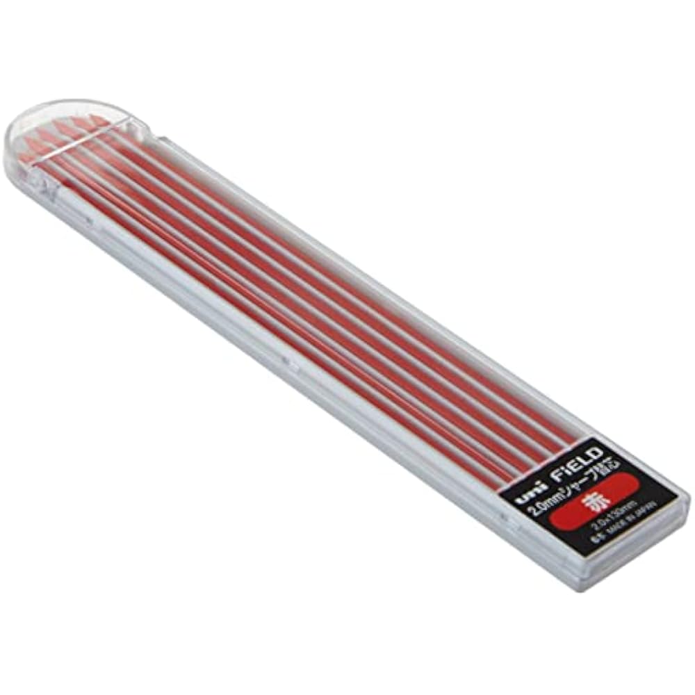 Mitsubishi Pencil Uni Field Construction 2.0mm Sharp Refill Uni2.0-310 Red 6 Pack U203101P.15