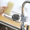 Creative Stainless Steel Kitchen Faucet Rack - Single-Layer Draining and Storage Shelf for Sink and Cleaning Tools
