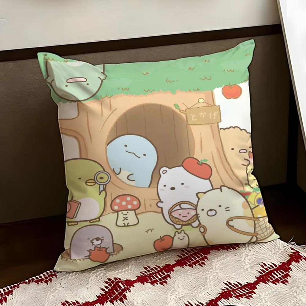 SSumikko Cute GGurashis Cushion Cover Reversible Soft Durable Pillow Cover Home  Car MultiScene Use for Daily Comfort