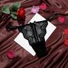 Women Thongs Lace Trim Elegant Sexy Adjustable Belt Panties Low Waist Butterfly Knot Ladies Transparent Mesh Lingeries