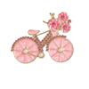 Vintage Rhinestone Bicycle Brooch: High-End European & American Retro Pin with Anti-Exposure Design