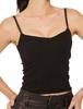 AMATERAS Minimalist Black Non-Wired Push-Up Camisole, Women's,