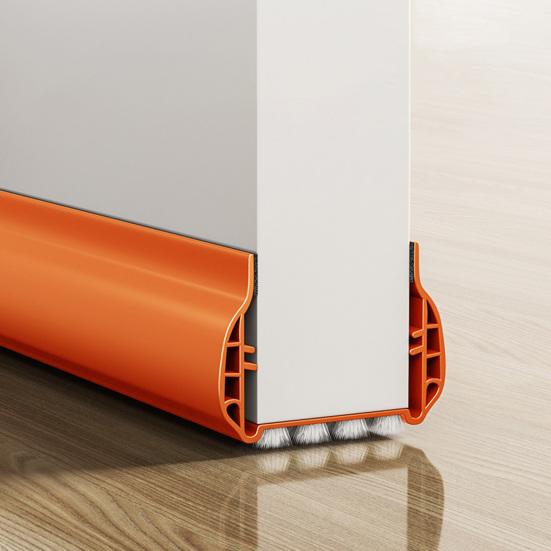 93CM Door Bottom Sealing Strip with Brush Under-Door Sweep Weather Stripping Light Noise Dust