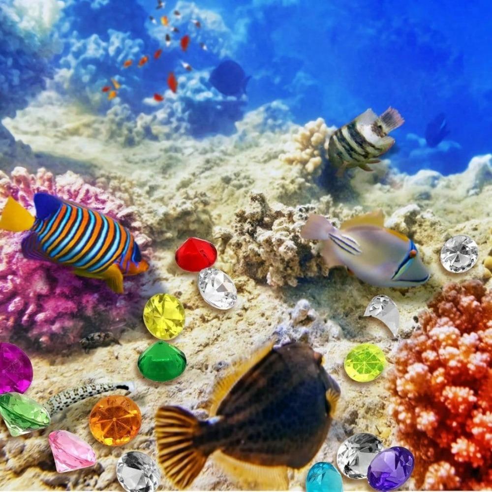 LYHLYA Paket med 100 Ädelstenar för Barn, Akryldiamanter, 25 mm, Dekorativa Diamanter, Akrylädelstenar, Falska Ädelstenar för Vasfyllning