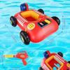 Zwemring voor kinderen met waterpistool, opblaasbare zwemband voor buitenspeelgoed, zwemring voor kinderen van 3-7 jaar, rubberboot met waterkanon