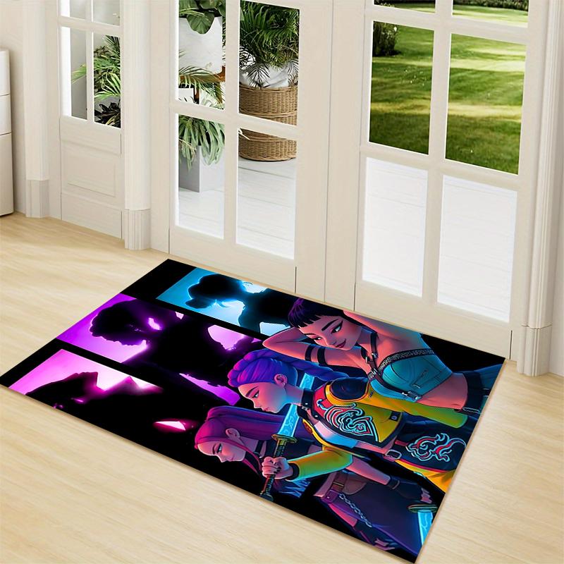 Urban Neon Fashion Carpet Rug Soft Washable Antislip Home Living Room Sofa Mats Personalized Christmas Rug
