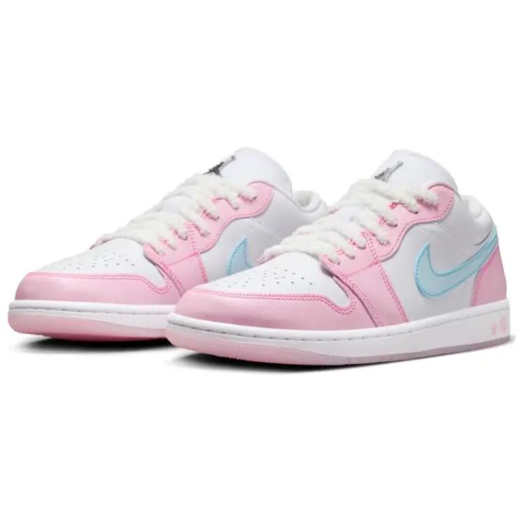 Air Jordan 1 Low SE Paw Print Women Sneakers Pink White Pink-Foam HM3706-141