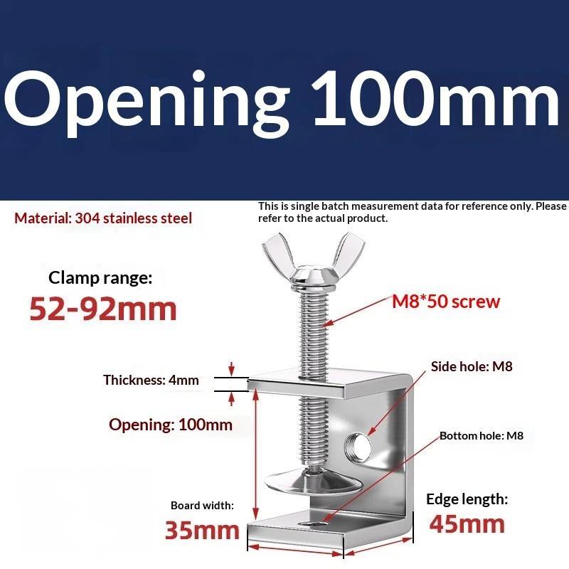 Galvanized Carbon Steel Tiger Clamp Multiple Shapes Open Height 20-130Mm Thickened Material Fixed Fixture Clamping Device