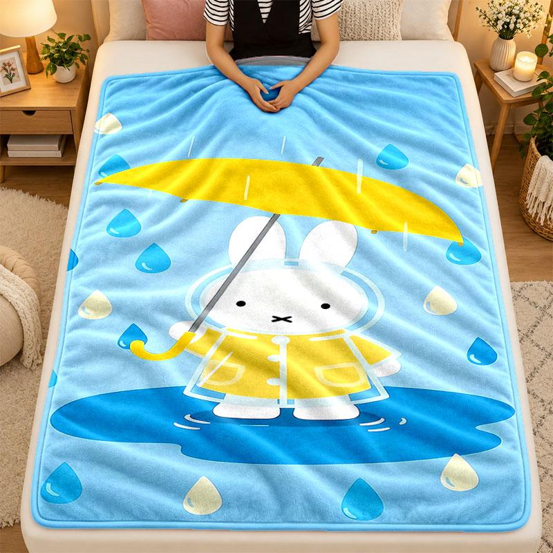 Flannel BlanketMiffy Warm Soft Throw Blanket for Indoor Sofa Bed Living Room Use