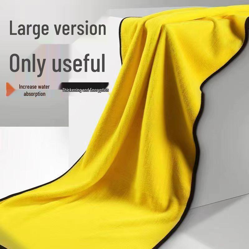 Zweifarbiger, verdickter, saugfähiger Korallenfleece-Autoputzlappen