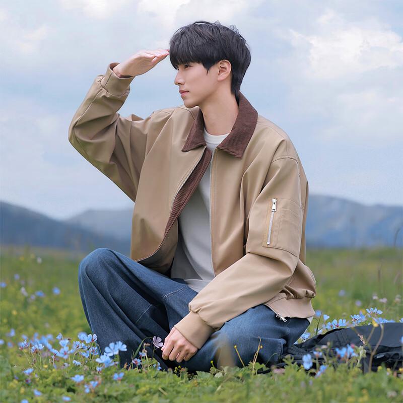 VUUG Men's Retro Pilot Baseball Jacket