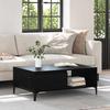 Coffee Table Black Oak Look 90 x 60 x 35 cm Engineered Wood