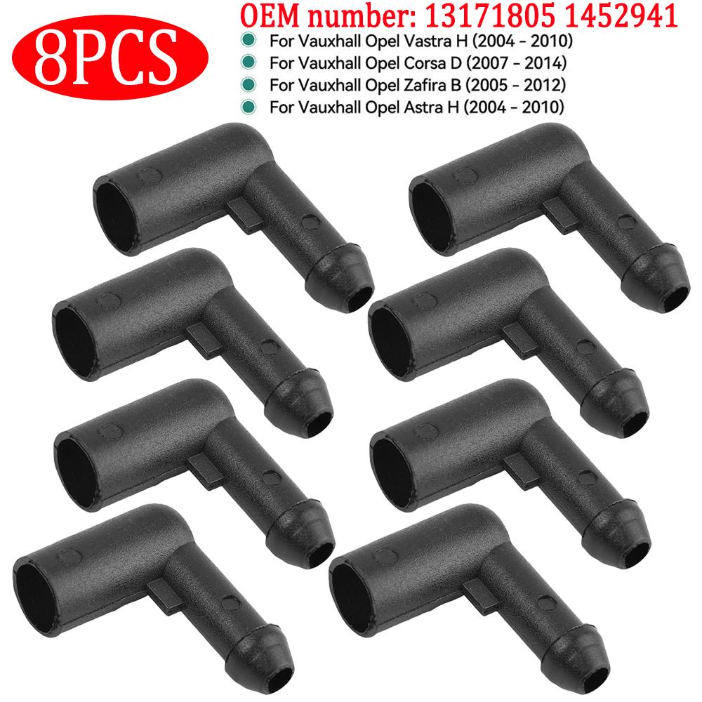 2-10pcs Car Windshield Windscreen Screen Wiper Washer Hose Tube Connector Elbow for Vauxhall Opel Zafira B Astra H Vastra H
