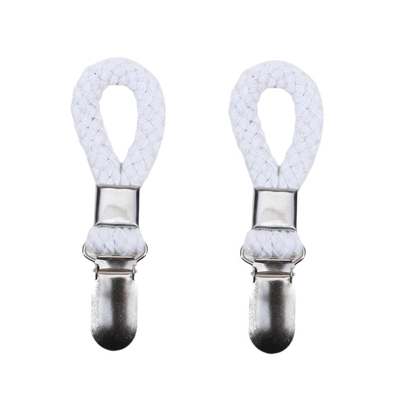 1/2/4PCS Multipurpose Braided Towel Clips Metal Clamp Bathroom Cotton Loop Cloth Hanger For Kitchen Home Storage