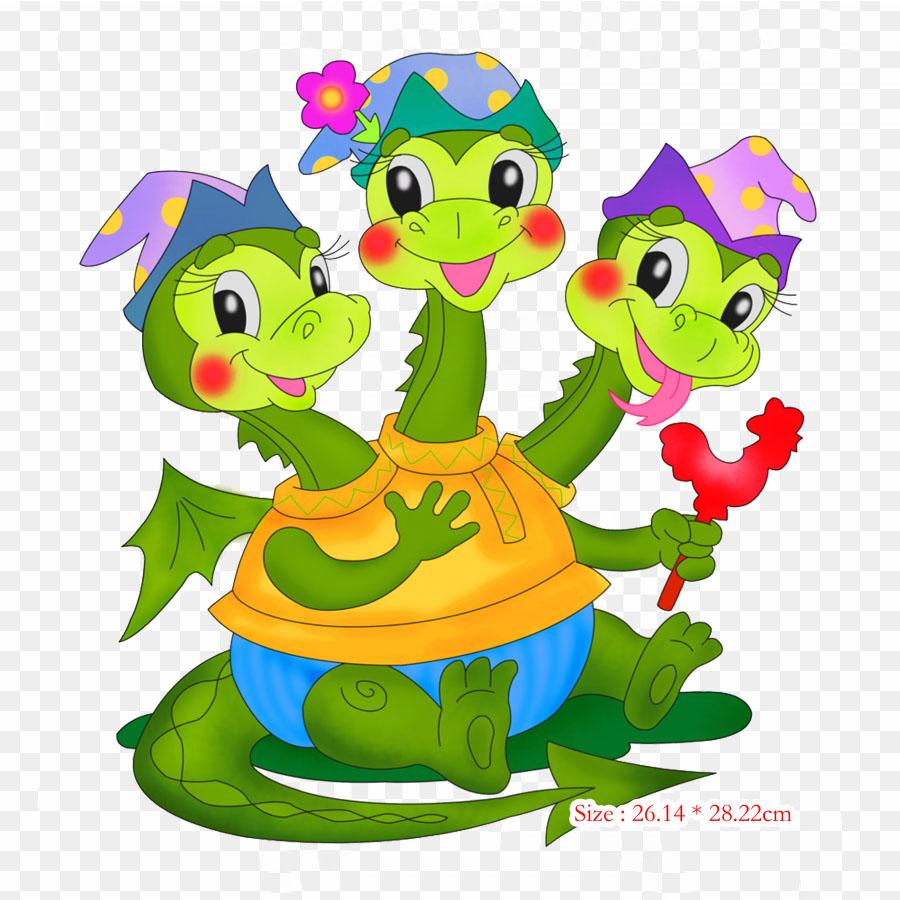 Clip Art Dragon Cartoon Iron On Heat Transfer Printing Vinyl Patches Sticker for Clothes DIY Appliques Washable Patches