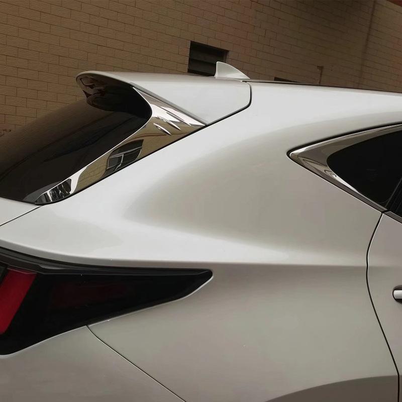 For Lexus NX 250 260 350h 350 F   2024 Steel Car Rear Window Side Covers Tail Spoiler Side Triangle Wing Trim Panel