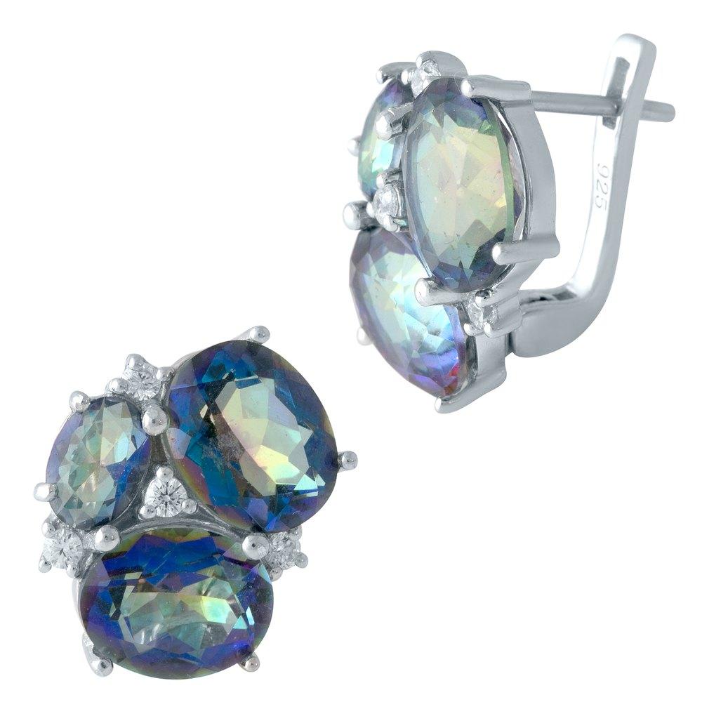 

Срібні сережки з топазом 5.117ct (1989654) різнокольорові кольору