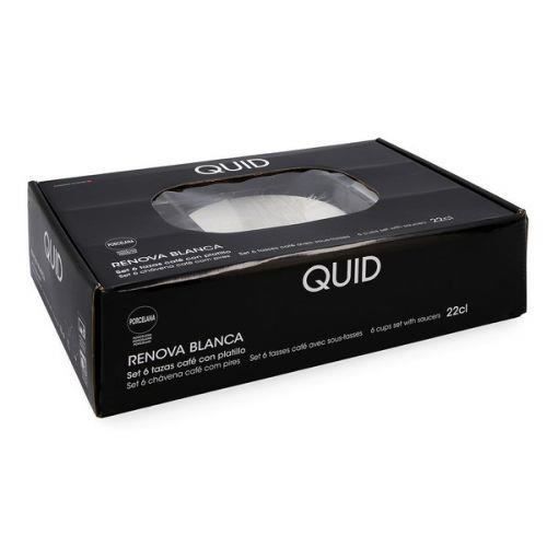 Ensemble De Tasses À Café - Quid - Revova - 12 Pcs - 22 Cl - Céramique - Blanc