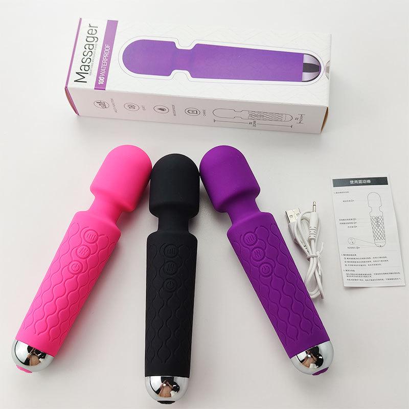 8-Speed, 20-Frequency Rechargeable Vibrating AV Rod for Women